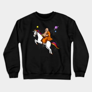 Buddha Riding Space Unicorn Crewneck Sweatshirt